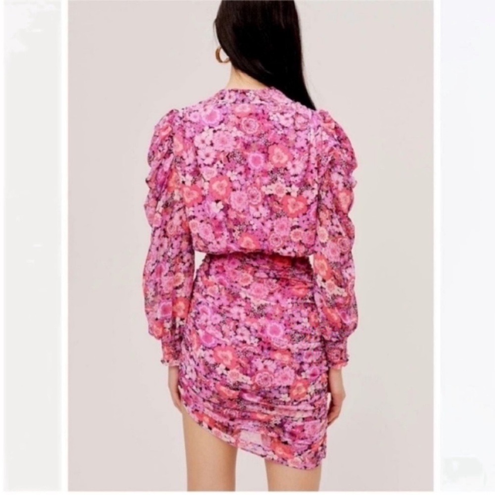 NWT For Love & Lemons Cheyenne Floral Long Sleeve Mini Dress - Picture 3 of 11